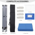 GDY 10x10ft Pop Up Canopy Tent with Sidewalls, Beach Tent, Easy Set up Gazebo for Events, Parties, Camping, Blue. - Image 6