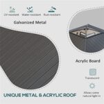 YMGSCC 11' x 11' Outdoor Barbecue Gazebo Awning with bar Metal Acrylic Combination roof, Solid Wood Frame Gazebo - Image 7