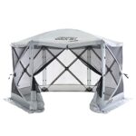 CLAM Quick-Set Escape Sport 11.5’ x 11.5’ Pop-Up Outdoor Camping Gazebo Instant Screen Tent 6-Sided Canopy Shelter with 6 Wind and Sun Panels, Gray - Image 9