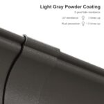 PURPLE LEAF 12' X 16' Hardtop Aluminum Gazebo with Netting and Curtains Heavy Duty Permanent Gazebo with Double Metal Roof for Patio Deck Lawn Garden All Weather Outdoor Pavilion Gazebos, Light Grey - Image 8