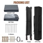 MASTERCANOPY Patio Gazebo Outdoor Pop Up Gazebo with Mesh Walls (13x13,Dark Gray) - Image 5