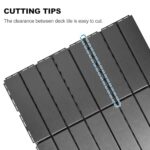 ToLanbbt Plastic Interlocking Deck Tiles 27 Pack 12"x12" Waterproof Indoor Outdoor Composite Patio Flooring Decking Tiles All Weather Use for Patio Porch Balcony Backyard Poolside, Dark Grey - Image 4