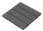 20 PCS Plastic Composite Deck Tiles, 12"x12" Composite Decking, All Weather, Patio Floor Decking Tiles for Pool Balcony Backyard Pathway Porch, Dark Grey - Image 9