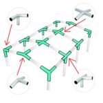 Canopy Fittings Kit 1-3/8" Low Peak Frame Carport Connectors – Full Set for 8 Legs, Galvanized Steel, Rust-Resistant Coating - Image 3