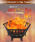 Waaliji 22.5 Inch Portable Hexagon Fire Pit with Travel Bag — Smokeless Patented Design Outdoor Wood Burning Fire Pit for Camping, Backyard, Patio, Bonfire, Picnic and BBQ, Vertical Hollow Style - Image 4