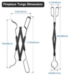 Stanbroil Outdoor Campfire Fireplace Tongs, 26" Long, Log Grabber, Black - Image 2