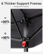 Pop Up Gazebo 13x13 ft, Outside Canopy Tent with 6 Pcs Mosquito Netting, One Push Setup for Backyard Patio Garden Activities - Khaki & Beige - Image 3