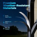 Quictent 12x20 ft Heavy Duty Metal Carport for Vehicle Storage Snowproof & Windproof Steel Car Shelter - Image 6