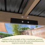 MUPATER 6 x 13 FT Wooden Grill Gazebo with Sloping Metal roof, Heavy Duty Hard Top Grill Gazebo Suitable for 2 Full-Size Grills, BBQ Canopy for Outdoor Patio, Lawn, Garden - Image 7