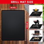 rumlick 48 x 30 inch Under Grill Mats for Outdoor Grill, Double-Sided Fireproof, Oil and Waterproof Protective Mat for Grass and Deck, Outerdoor BBQ Fire Pit Fireplace Mat - Image 5