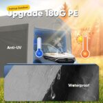 PEAKTOP OUTDOOR 12x20 ft Heavy Duty Carport with Removable Sidewalls, Portable Car Canopy, Garage Tent, Boat Shelter with Reinforced Triangular Beams, Gray - Image 4