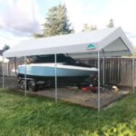 ADVANCE OUTDOOR 10x20 ft Heavy Duty Carport Potable Car Canopy Garage Party Tent Boat Shelter, Adjustable Height from 9.5 ft to 11 ft, White - Image 7