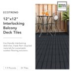 Multy Industries Multy Home MT5100057 Deck and Balcony Tile, 12 by 12-Inch, Slate, Set of 6 - Image 2
