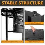 PrimeZone 42" Outdoor Fire Pit with 2 Grills - Wood Burning Firepit for Outside with Cover & Poker, Heavy Duty Metal Fire Pit Large Round Fireplace for Patio, Backyard, Picnic, Camping, Bonfire - Image 6