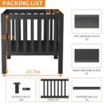 YSEJOMP 16 x 16 Inches Square Fire Pit/Bonfire Pit - Perfect for Garden Family Parties & Camping - Durable and Portable Design for Outdoor Enjoyment,Four-Sided Hollow and Breathable,Black - Image 5