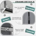 Flamaker Storage Shed 6' x 3' Metal Frame Outdoor Waterproof Carport Shelter with Rollup & Zipper Door Garage Tent for Bike, Motorcycle, Firewood - Image 5