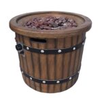 Christopher Knight Home Muriel Outdoor 25" Light-Weight Concrete Round Fire Pit 40K BTU, Dark Brown