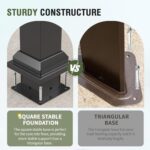 UDPATIO 10' x 10' Hardtop Gazebo, Metal Gazebo with Galvanized Steel Roof, Outdoor Permanent Pavilion with Netting for Patio, Backyard, Deck and Lawns - Image 3