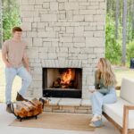 FireProof Pros Firewood Rack Outdoor and Indoor Firewood Storage with Kindling Wood Hooks. 24.5 in curved Double Coated Fire Wood Rack. Waterproof Rustproof Stable Log Holder and Fireplace Organizer - Image 6