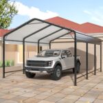 AIRWIRE 10x15 Metal Carport Carports with Enhanced Base Heavy Duty Garage Outdoor Galvanized Car Shelter for Car, Boats and Truck - Image 8