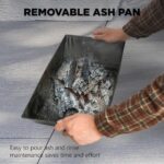 Red Mountain Valley 37" Fire Pits with Wood Storage for Outside, Large Wood Burning Outdoor Fireplace with Chimney, Mesh Spark Screen & Fire Poker, Idea for Backyard, Patio, Party, Camping, Picnic - Image 5