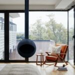 Fireplace Suspended Modern Hanging – Suspended Round Fire Pit | Contemporary Outdoor/Indoor Design | CH3 Black Steel - Image 3