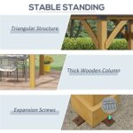 YMGSCC 10' X 12' Patio Solid Metal Roof Gazeb, Galvanized Steel Gazebo with Wooden Frame, for Patios Deck Backyard Gardon - Image 5