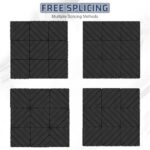 36 Pack Plastic Interlocking Deck Tiles, 36 sq.ft 12” x 12” Patio Deck Tiles Waterproof Outdoor Indoor All Weather Use, Patio Floor Decking Tiles for Pool Balcony Backyard Pathway Porch, Dark Grey - Image 5
