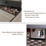 Grand patio Outdoor Propane Fire Pit Table with Cover/Lid for Patio, 43 inch 60,000 BTU,Wicker/Rectangle - Image 5