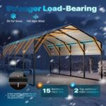 Quictent 12x20 ft Heavy Duty Metal Carport for Vehicle Storage Snowproof & Windproof Steel Car Shelter - Image 4