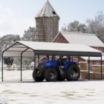 Aoxun 13x21 FT Metal Carport, Heavy Duty Carport Canopy with Galvanized Steel Roof & Frame,Metal Garage Building Car Ports Shed for Car, Boat, Pickup and Tractors - Image 2