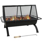 Sunnydaze 36-Inch Northland Steel Outdoor Fire Pit with Grill - Outdoor Fireplace with Cooking Grate, Spark Screen, Cover, and Poker - Image 10