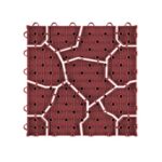 Pure Garden 6-Pack Polypropylene Interlocking Patio Deck Tiles - Weather-Resistant Outdoor Flooring for Balcony, Porch, and Garage (Bridk Red) - Image 4