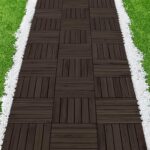 Yaheetech 27PCS Acacia Wood Interlocking Flooring Tiles Waterproof Flooring for Outdoor & Indoor Patio,Balcony,Garden,Poolside,12 × 12 in,Black - Image 9