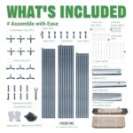 Acepic Carport 10x20ft Heavy Duty Carport Features Roll-up Windows & Doors, Portable Garage with UV Resistant Waterproof All-Season Tarp for Car, Truck, Boat - Image 8