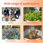 YSEJOMP 36 Inch Round Galvanized Fire Pit Ring/Fire Ring - Foldable and Perfect for Outdoor Gatherings and Campfires in The Yard/Garden/Park/Beach (3 FT Diameter, Silver) - Image 6