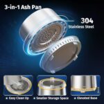 EAST OAK Fuoco Smokeless Fire Pit 21'' for Patio and Outdoor, Stainless Steel Firepit Wood Burning Fireplace with Carrying Bag, Portable Outdoor Fire Pit with Stand & Removable Ash Pan for Outside - Image 3