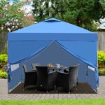 GDY 10x10ft Pop Up Canopy Tent with Sidewalls, Beach Tent, Easy Set up Gazebo for Events, Parties, Camping, Blue. - Image 8