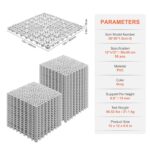 VEVOR Modular Interlocking Cushion, 50 Pack 12" x 12" Splicing Drainage Mats, Soft PVC Interlocking Drainage Floor Tiles, Non-Slip Drainage Holes for Restroom, Bathroom, Kitchen, Pool, Wet Areas, Gray - Image 8