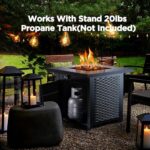 Ciays 28 Inch Propane Fire Pit CSA-Listed Outdoor Fire Pit Table, 50,000 BTU Steel Gas Fire Pits with Lid and Lava Rock, Add Warmth and Ambience to Parties On Patio Deck Garden,Black,CIFPT3-N1 - Image 5