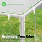 Quictent Heavy Duty 10x20 ft Carport Tent, Waterproof Outdoor Canopy Shelter for Events, Storage, Parking & Wedding - White - Image 4