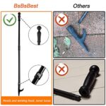 BsBsBest Fire Poker for Fire Pit, 46 Inch Extra Long Portable Campfire Poker for Fireplace, Camping, Wood Stove, Outdoor and Indoor Use, Rust Resistant Stainless Steel Black Finish - Image 3