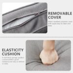 HUMMUH 5 Piece Patio Furniture Set with Fire Pit Table 41in 55,000 BTU,Wicker Outdoor Conversation Sets - Outdoor Swivel Rocker Chairs Patio Sofa for Porch,Garden,Backyard - Image 5