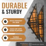 Majestick Goods Interlocking Deck Tiles 12"x8" Herringbone 6 Sq Ft - Acacia Wood Patio Tiles for Outdoor Flooring, Porch & Balcony - Non-Slip Wooden Tile Pavers - Easy to Install, 8 Tiles, 2 Edges - Image 4