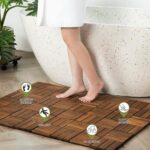 VICTORY RELAX Interlocking Acacia Wood Deck Tiles, 9-Pack, 12 Slats, Waterproof Outdoor Flooring for Patio, Balcony, Garden – Natural Finish, 12.2" x 12.2" x 0.7" - Image 2