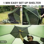 EVER ADVANCED Pop up Screen House Tent for Camping 11.5 x 9.8 ft, Instant Screened Gazebo Canopy with Netting, Portable Shelter Enclosure for Outdoor, Backyard - Image 2