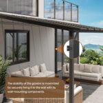 VONZOY 10' x 14' Gazebo, Hardtop Wall Mounted Lean to Gazebo Pergola for Patio, Large Aluminum Pergola Awnings for Decks, Patio, Backyard, Porch - Image 6