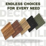 VICTORY RELAX Acacia Wood Decking Tiles 9PCS - Easy Snap Interlocking Deck Tiles for Patio Poolside Balcony Decor - All Weather Waterproof Flooring for Indoor & Outdoor (Round Joints) - Image 6