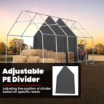 KING BIRD Heavy Duty 13X20FT RV Carport - 12.3FT Ultra High Peak Storage Shed Shelter for Trucks/SUVs with Roof Racks, Boats. Outdoor Anti-Snow Car Canopy-Dark Gray - Image 6