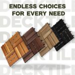 VICTORY RELAX Acacia Wood Decking Tiles 9PCS - Easy Snap Interlocking Deck Tiles for Patio Poolside Balcony Decor - All Weather Waterproof Flooring for Indoor & Outdoor (Round Joints) - Image 6